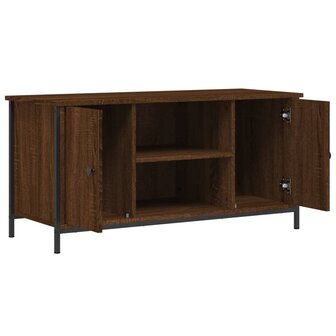 Tv-meubel 100x40x50 cm bewerkt hout bruin eikenkleur 5