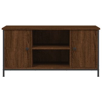 Tv-meubel 100x40x50 cm bewerkt hout bruin eikenkleur 6