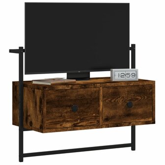 Tv-meubel wandgemonteerd 60,5x30x51 cm hout gerookt eikenkleur 3