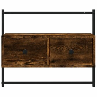 Tv-meubel wandgemonteerd 60,5x30x51 cm hout gerookt eikenkleur 6