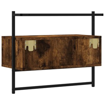 Tv-meubel wandgemonteerd 60,5x30x51 cm hout gerookt eikenkleur 7