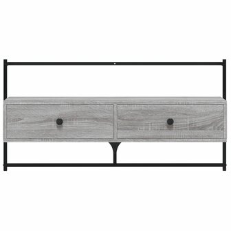 Tv-meubel wandgemonteerd 100,5x30x51 cm hout grijs sonoma eiken 7