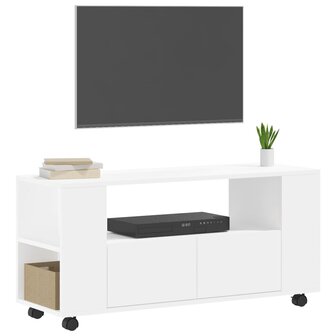 Tv-meubel 102x34,5x43 cm bewerkt hout wit 3