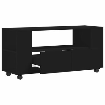 Tv-meubel 102x34,5x43 cm bewerkt hout zwart 5