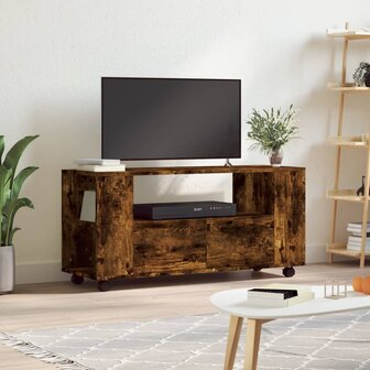 Tv-meubel 102x34,5x43 cm bewerkt hout gerookt eikenkleurig 1