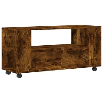 Tv-meubel 102x34,5x43 cm bewerkt hout gerookt eikenkleurig 2