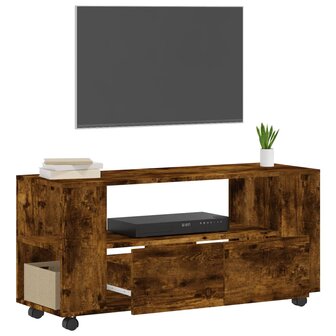 Tv-meubel 102x34,5x43 cm bewerkt hout gerookt eikenkleurig 4