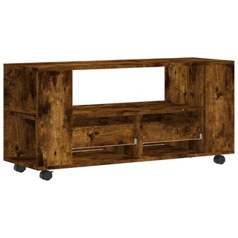 Tv-meubel 102x34,5x43 cm bewerkt hout gerookt eikenkleurig 8