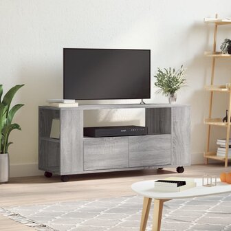 Tv-meubel 102x34,5x43 cm bewerkt hout grijs sonoma eikenkleurig 1