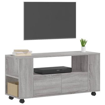 Tv-meubel 102x34,5x43 cm bewerkt hout grijs sonoma eikenkleurig 3