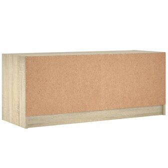 Tv-meubel met glazen deuren 102x37x42 cm sonoma eikenkleurig 8