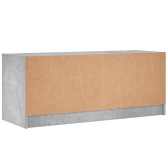 Tv-meubel met glazen deuren 102x37x42 cm betongrijs 8