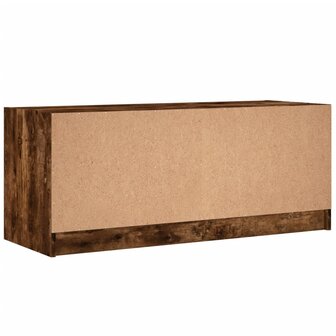 Tv-meubel met glazen deuren 102x37x42 cm gerookt eikenkleurig 8