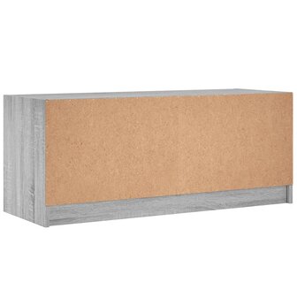 Tv-meubel met glazen deuren 102x37x42 cm grijs sonoma eiken 8