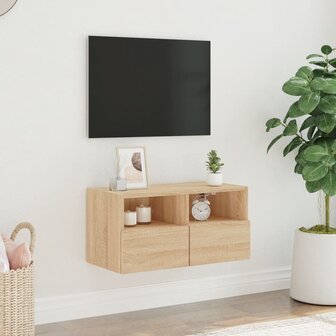 Tv-wandmeubel 60x30x30 cm bewerkt hout sonoma eikenkleurig 3