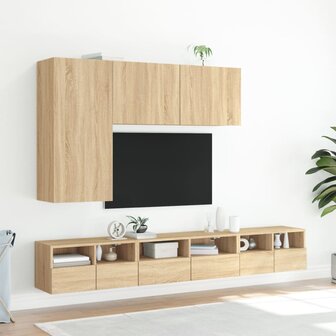 Tv-wandmeubel 60x30x30 cm bewerkt hout sonoma eikenkleurig 4