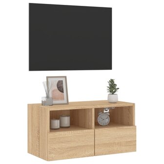 Tv-wandmeubel 60x30x30 cm bewerkt hout sonoma eikenkleurig 5