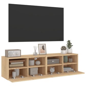 Tv-meubels 2 st 60x30x30 cm bewerkt hout sonoma eikenkleurig 5