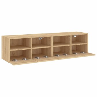 Tv-meubels 2 st 60x30x30 cm bewerkt hout sonoma eikenkleurig 7