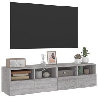 Tv-wandmeubels 2 st 60x30x30 cm bewerkt hout grijs sonoma eiken 6