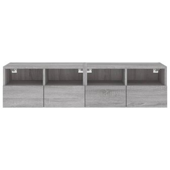 Tv-wandmeubels 2 st 60x30x30 cm bewerkt hout grijs sonoma eiken 8