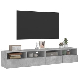 Tv-wandmeubels 2 st 80x30x30 cm bewerkt hout betongrijs 5