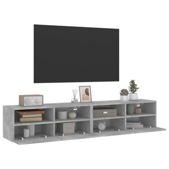 Tv-wandmeubels 2 st 80x30x30 cm bewerkt hout betongrijs 6