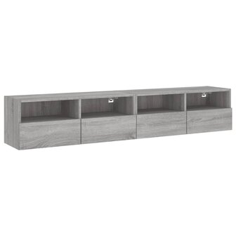 Tv-wandmeubels 2 st 80x30x30 cm bewerkt hout grijs sonoma eiken 2