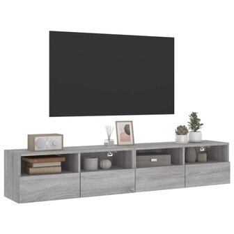 Tv-wandmeubels 2 st 80x30x30 cm bewerkt hout grijs sonoma eiken 5