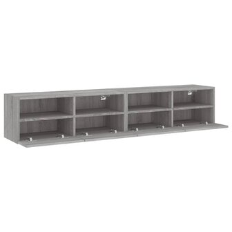 Tv-wandmeubels 2 st 80x30x30 cm bewerkt hout grijs sonoma eiken 7