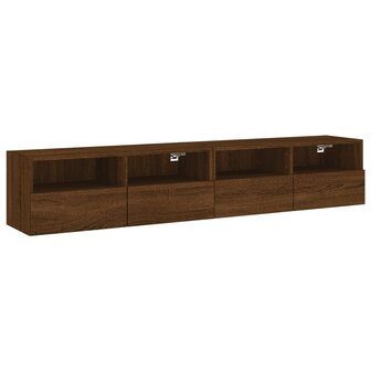 Tv-wandmeubels 2 st 80x30x30 cm bewerkt hout bruin eikenkleur 2