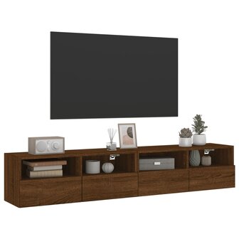 Tv-wandmeubels 2 st 80x30x30 cm bewerkt hout bruin eikenkleur 5