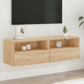 Tv-wandmeubel 100x30x30 cm bewerkt hout sonoma eikenkleurig 1