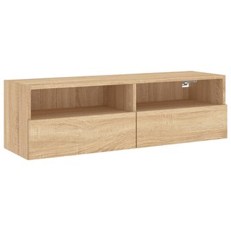 Tv-wandmeubel 100x30x30 cm bewerkt hout sonoma eikenkleurig 2