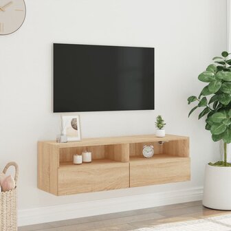 Tv-wandmeubel 100x30x30 cm bewerkt hout sonoma eikenkleurig 3