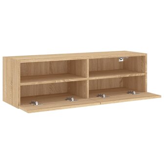 Tv-wandmeubel 100x30x30 cm bewerkt hout sonoma eikenkleurig 6