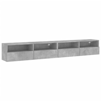 Tv-wandmeubels 2 st 100x30x30 cm bewerkt hout betongrijs 2