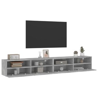 Tv-wandmeubels 2 st 100x30x30 cm bewerkt hout betongrijs 5