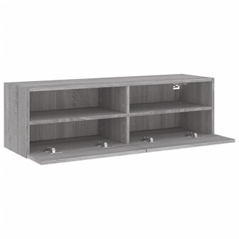 Tv-wandmeubel 100x30x30 cm bewerkt hout grijs sonoma 6