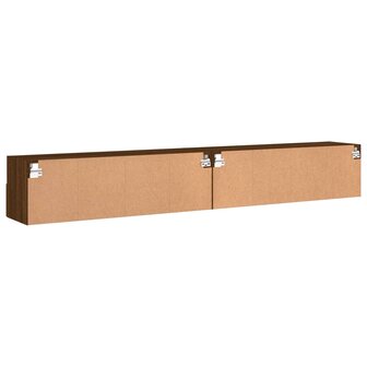 Tv-wandmeubels 2 st 100x30x30 cm bewerkt hout bruin eikenkleur 9