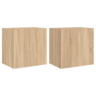 Tv-wandmeubels 2 st 40,5x30x40 cm hout sonoma eikenkleurig 2