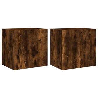 Tv-wandmeubels 2 st 40,5x30x40 cm bewerkt hout gerookt eiken 2