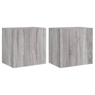 Tv-wandmeubels 2 st 40,5x30x40 cm hout grijs sonoma 2