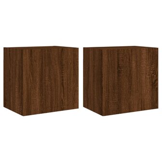 Tv-wandmeubels 2 st 40,5x30x40 cm bewerkt hout bruineikenkleur 2