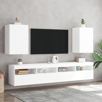 Tv-wandmeubels 2 st 40,5x30x60 cm bewerkt hout wit 3