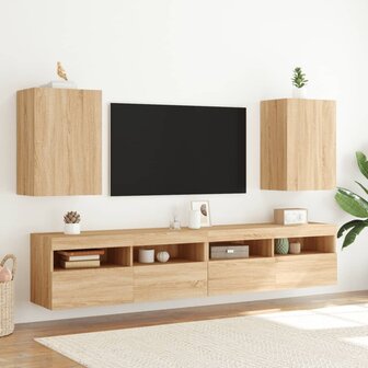 Tv-wandmeubels 2 st 40,5x30x60 cm hout sonoma eikenkleurig 3