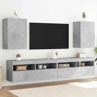 Tv-wandmeubels 2 st 40,5x30x60 cm bewerkt hout betongrijs 1