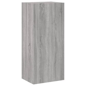 Tv-wandmeubel 40,5x30x90 cm bewerkt hout grijs sonoma 2