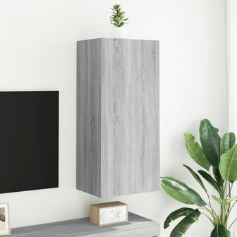 Tv-wandmeubel 40,5x30x90 cm bewerkt hout grijs sonoma 3