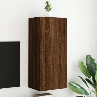 Tv-wandmeubel 40,5x30x90 cm bewerkt hout bruin eikenkleur 1